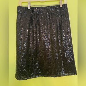 Calvin Klein Black Sequin Skirt